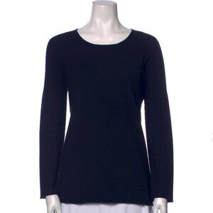 100% Cashmere Navy Crew Neck Sweater S